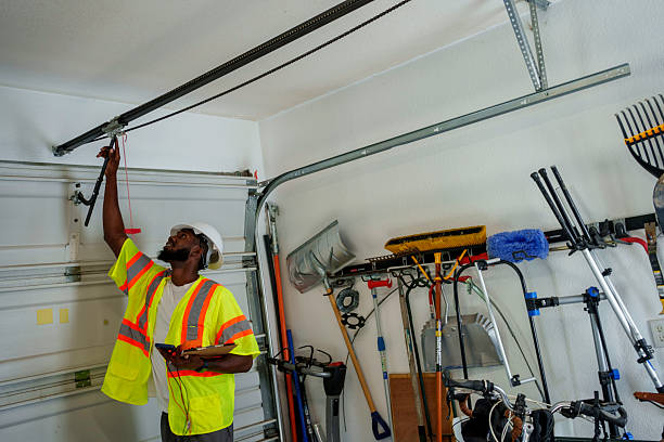 Professional Garage Door Maintenance technician working in Delavan, WI
